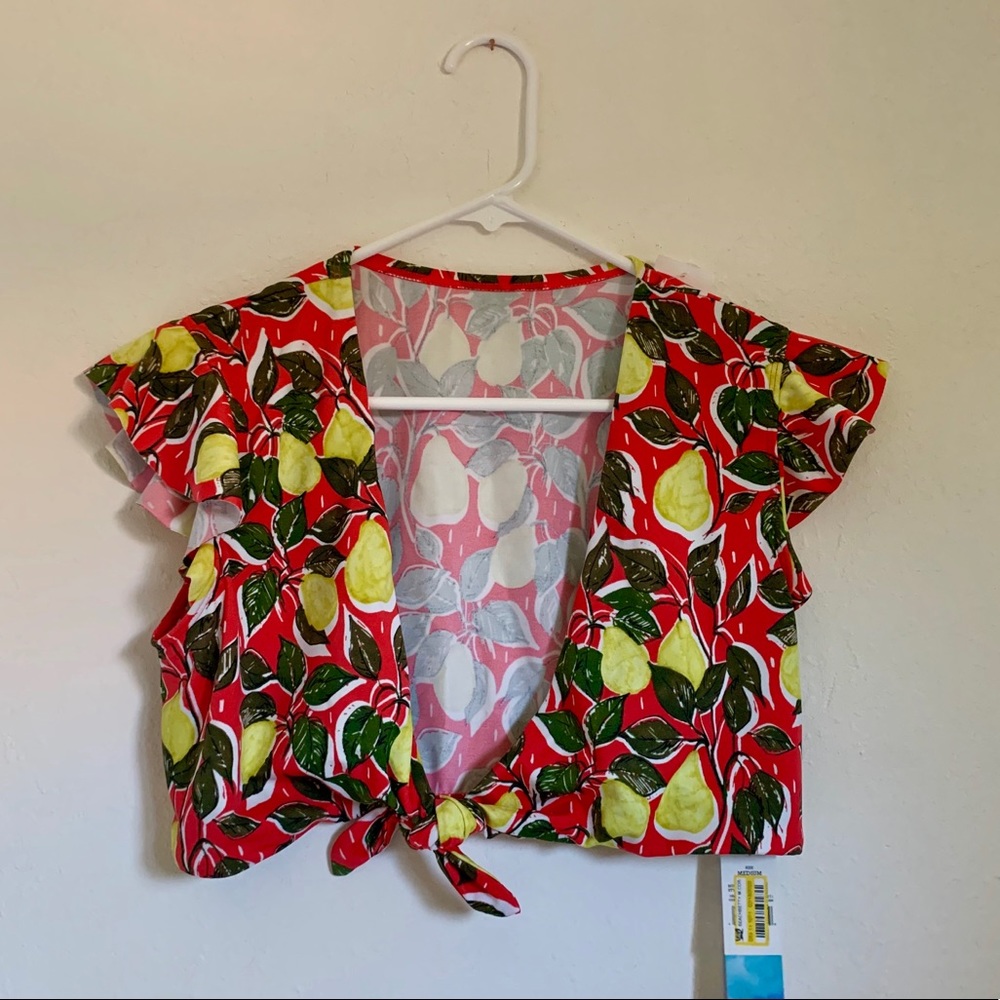 NWT Fruit Print Beach Betty Swim Bikini/Shirt Top